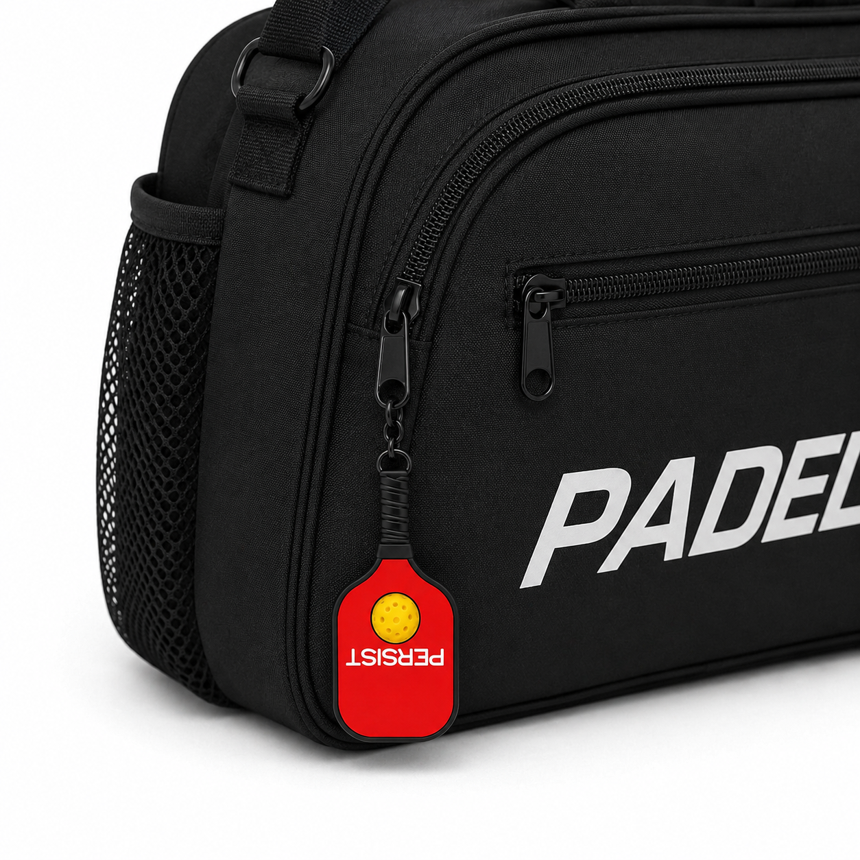 Porte-Clés Pickleball Forme Raquette — Accessoire Sport Cadeau Femme, PVC & Alliage Zinc
