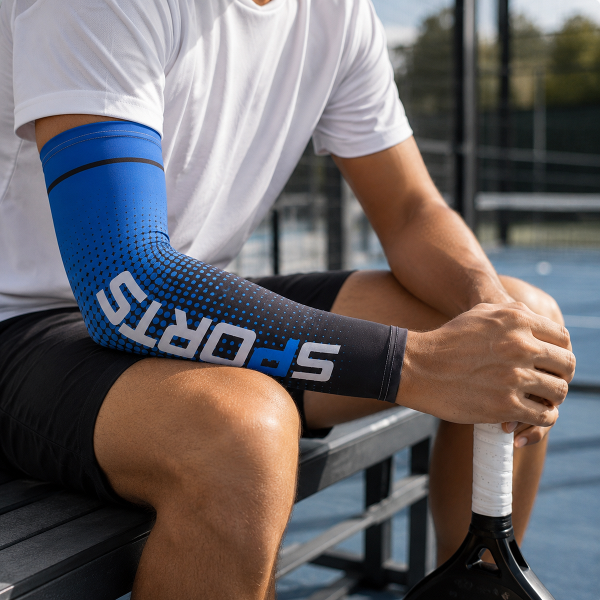 Manchons de Bras Effet Glacé - Protection Solaire Sport Homme