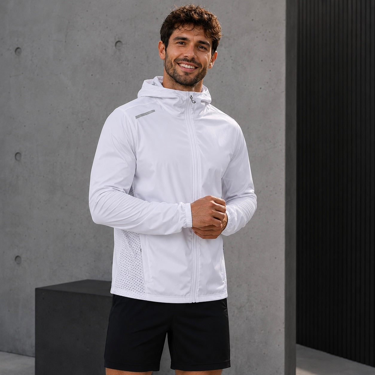 Veste Imperméable Padel Homme – UPF50+, Compactable & Coupe-Vent