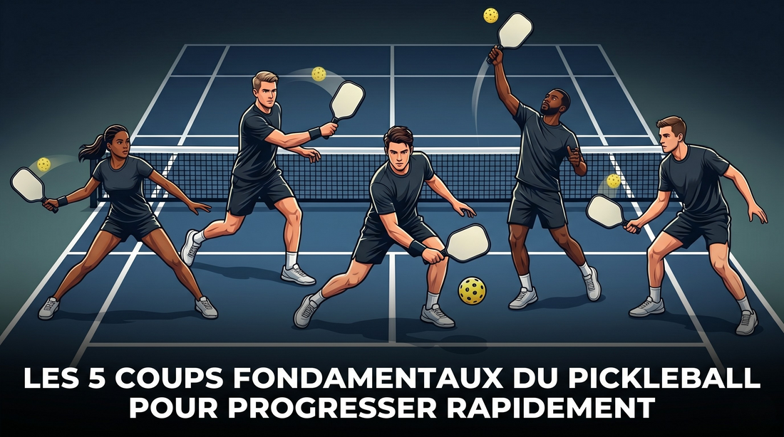 Les 5 coups fondamentaux du pickleball pour progresser rapidement