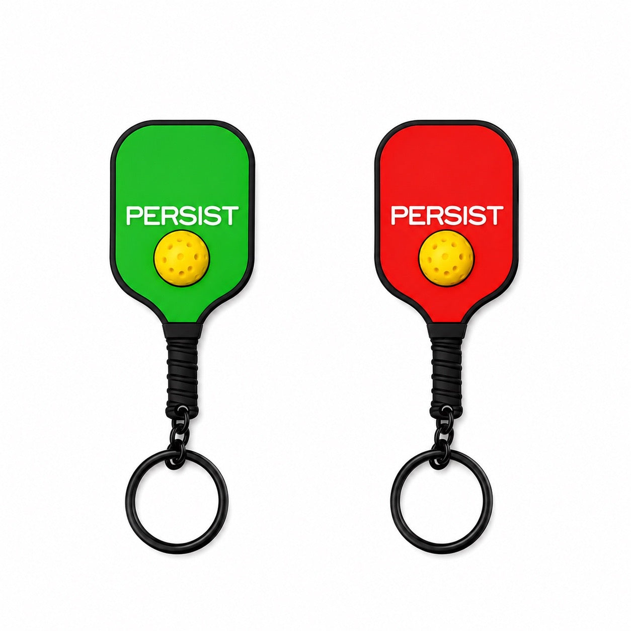 Porte-Clés Pickleball Forme Raquette — Accessoire Sport Cadeau Femme, PVC & Alliage Zinc