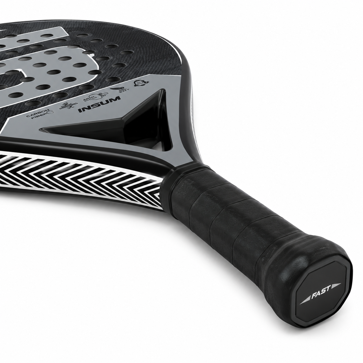 Raquette de Padel Carbon Fiber Black  – Légère & Puissante | Noyau EVA | Débutant à Intermédiaire