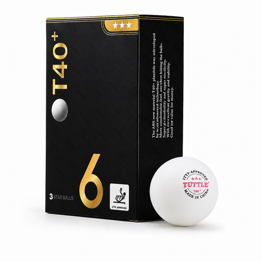Balles de Tennis de Table TUTTLE T40+ 3 Étoiles ABS – Rebond Stable ITTF