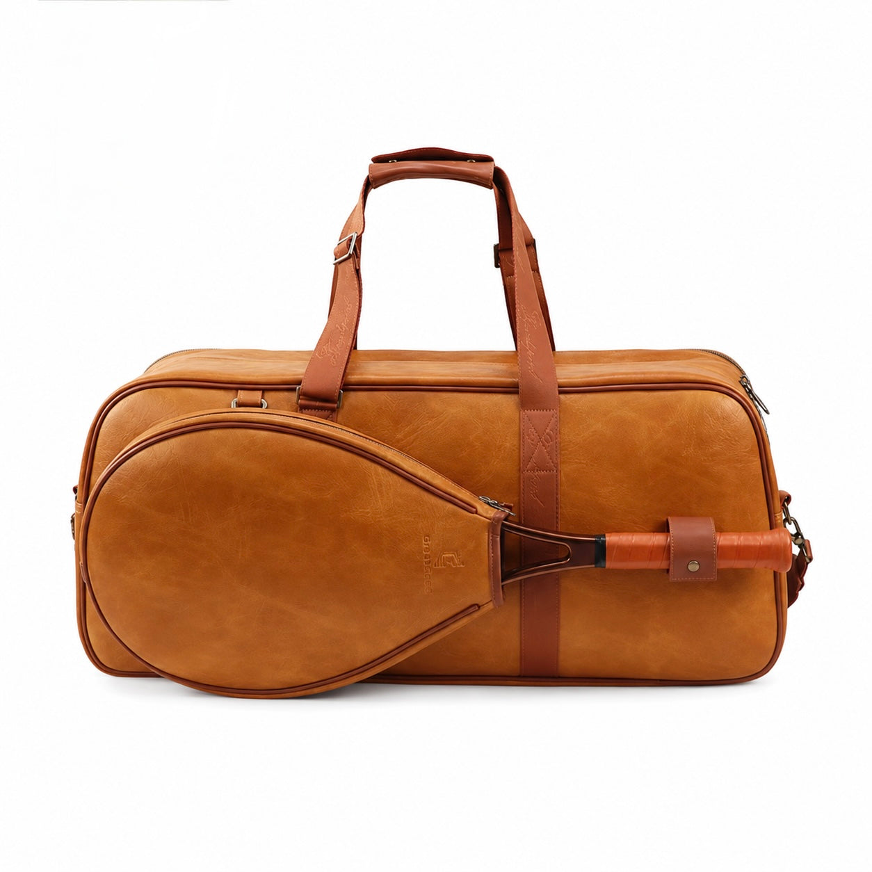 Sac de Tennis Cuir Vintage Multifonctionnel – Porte-Raquette Détachable