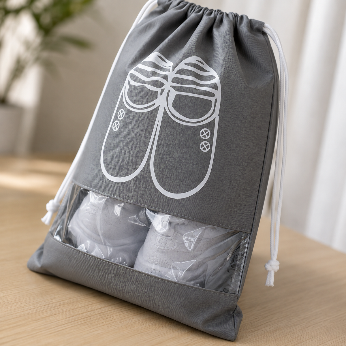 Pochette Rangement Chaussures Nylon - Sac à Cordon Étanche