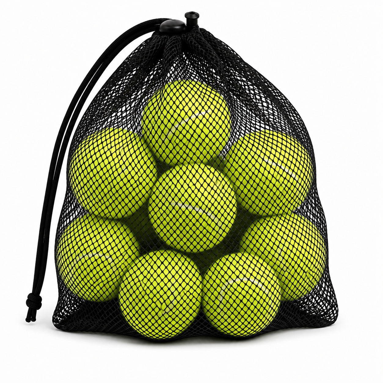 Pack de 10 Balles de Tennis – Couleurs Vives avec Sac de Transport