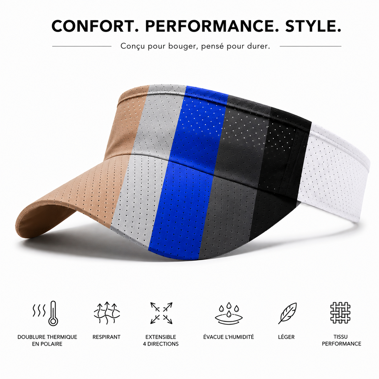 Casquette Padel Visière – Protection Solaire UV & Réglable | Unisexe