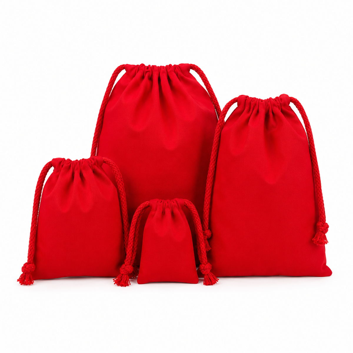 Pochette en Coton à Cordon - Sac de Rangement Multicolore