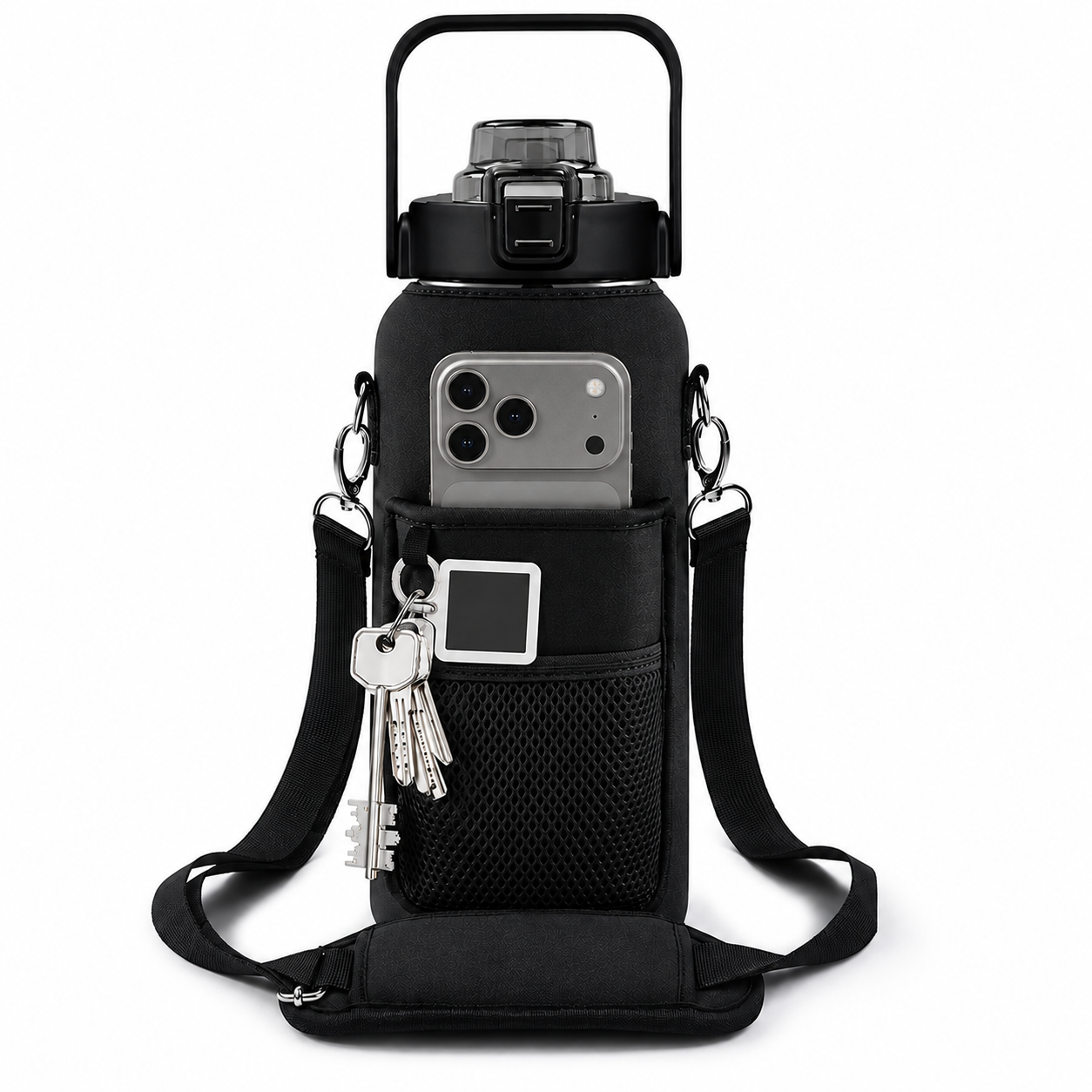 Gourde Isotherme 2L avec Manchon et Bandoulière – Porte-Téléphone