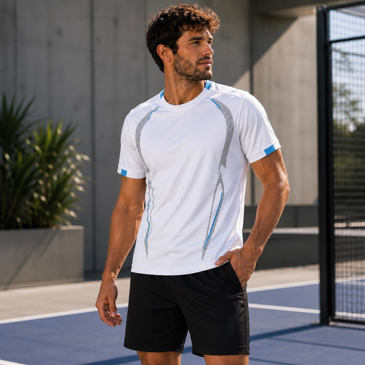 T-Shirt Padel Homme – Séchage Rapide, Léger & Respirant