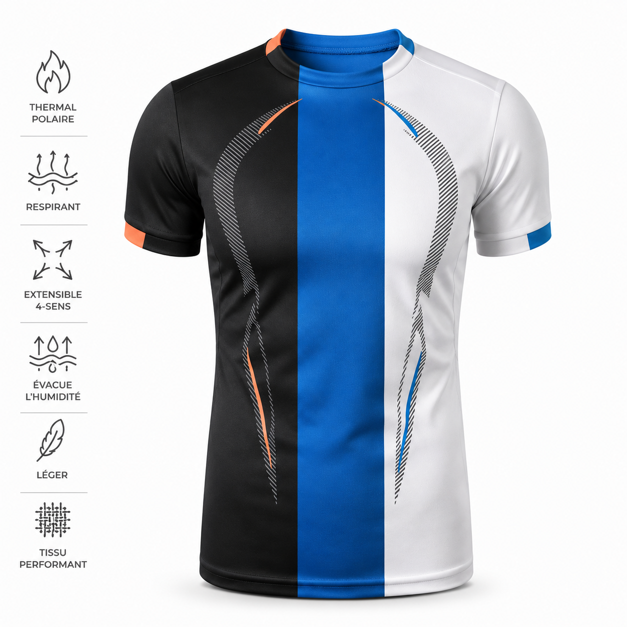 T-Shirt Padel Homme – Séchage Rapide, Léger & Respirant