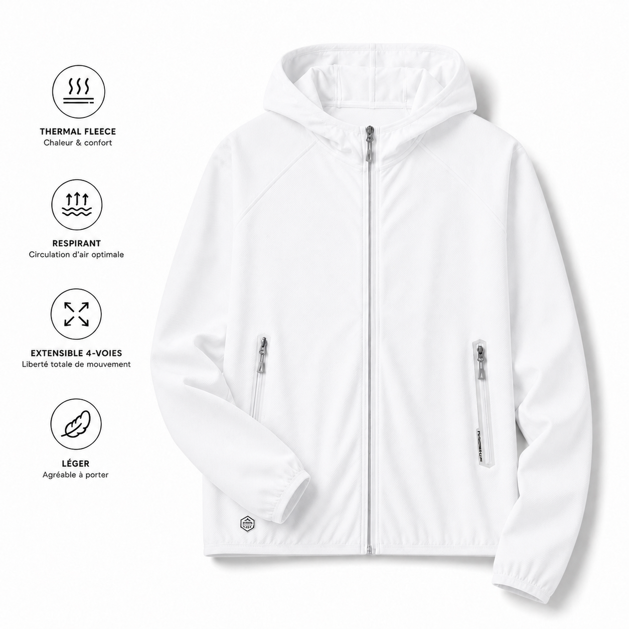 Veste Anti-UV UPF50+ | Soie Glacée Légère | Unisexe Été