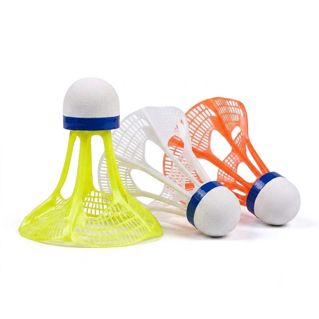 Volants Badminton Nylon Multicolores Coupe-Vent – Lot de 3