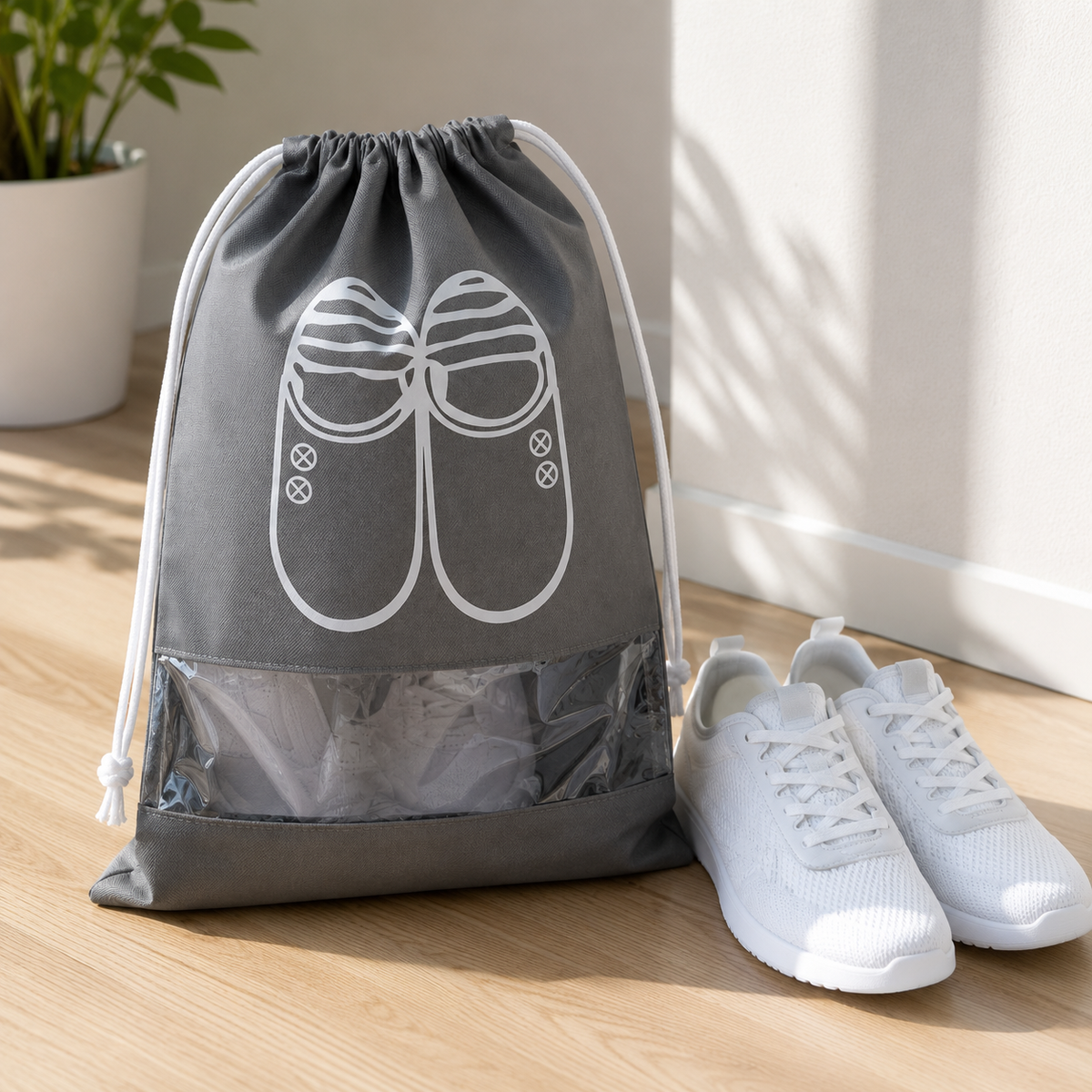 Pochette Rangement Chaussures Nylon - Sac à Cordon Étanche