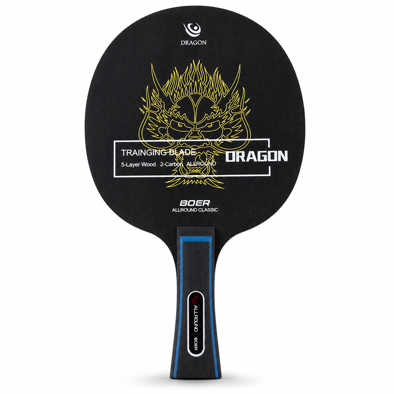 Raquette de Tennis de Table Assemblée 5 Bois + 2 Carbone – Prête à Jouer