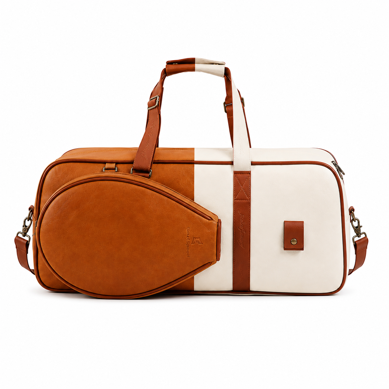 Sac de Tennis Cuir Vintage Multifonctionnel – Porte-Raquette Détachable