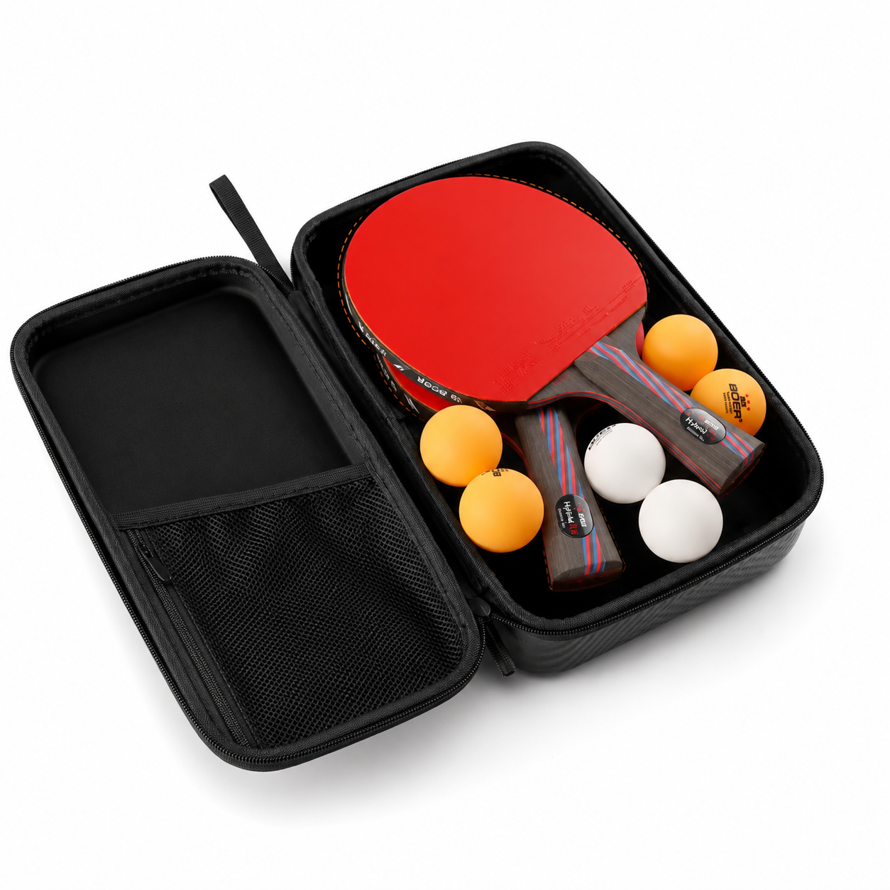Boîte Rigide Boer Sport pour 2 Raquettes de Tennis de Table – Étanche