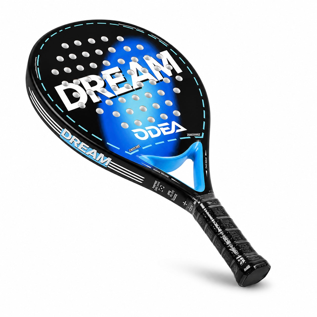 Raquette Padel Fibre de Verre Forme Ronde – 34mm, Balance Neutre, Débutant & Intermédiaire