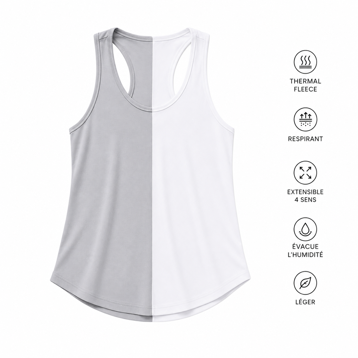 Débardeur Dos Nageur Padel Femme – Sport & Yoga | Séchage Rapide