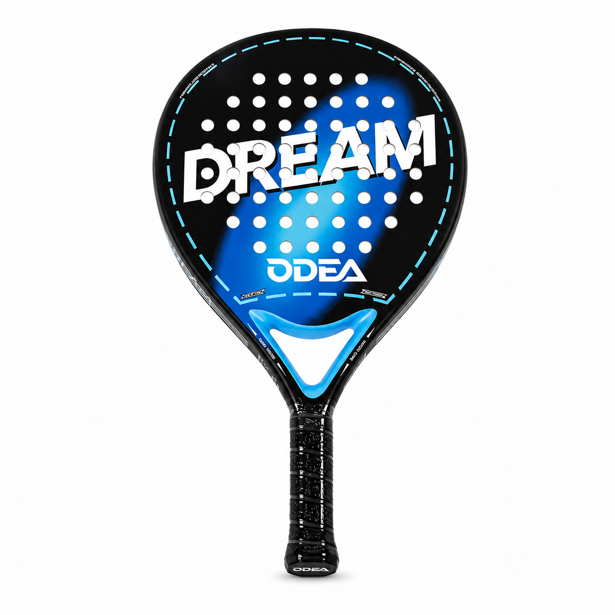 Raquette Padel Fibre de Verre Forme Ronde – 34mm, Balance Neutre, Débutant & Intermédiaire