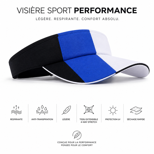 Chapeau de Tennis Ajustable - Large Bord, Respirant