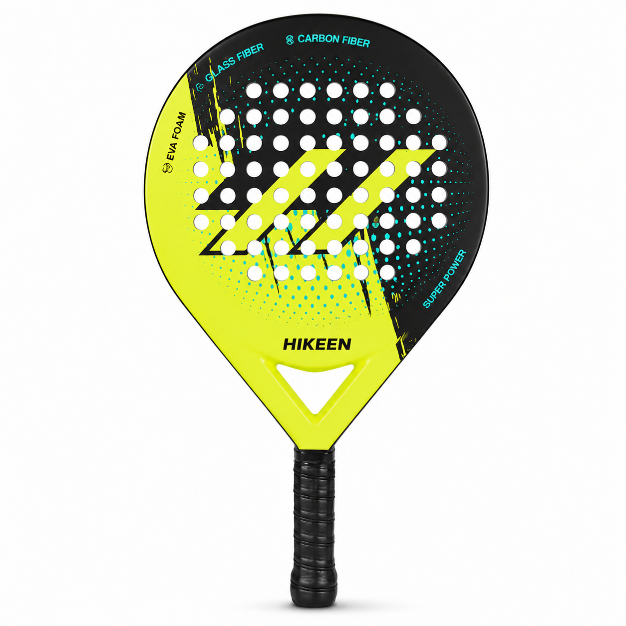 Raquette Padel Carbone + Fibre de Verre – EVA Foam, 68 Trous
