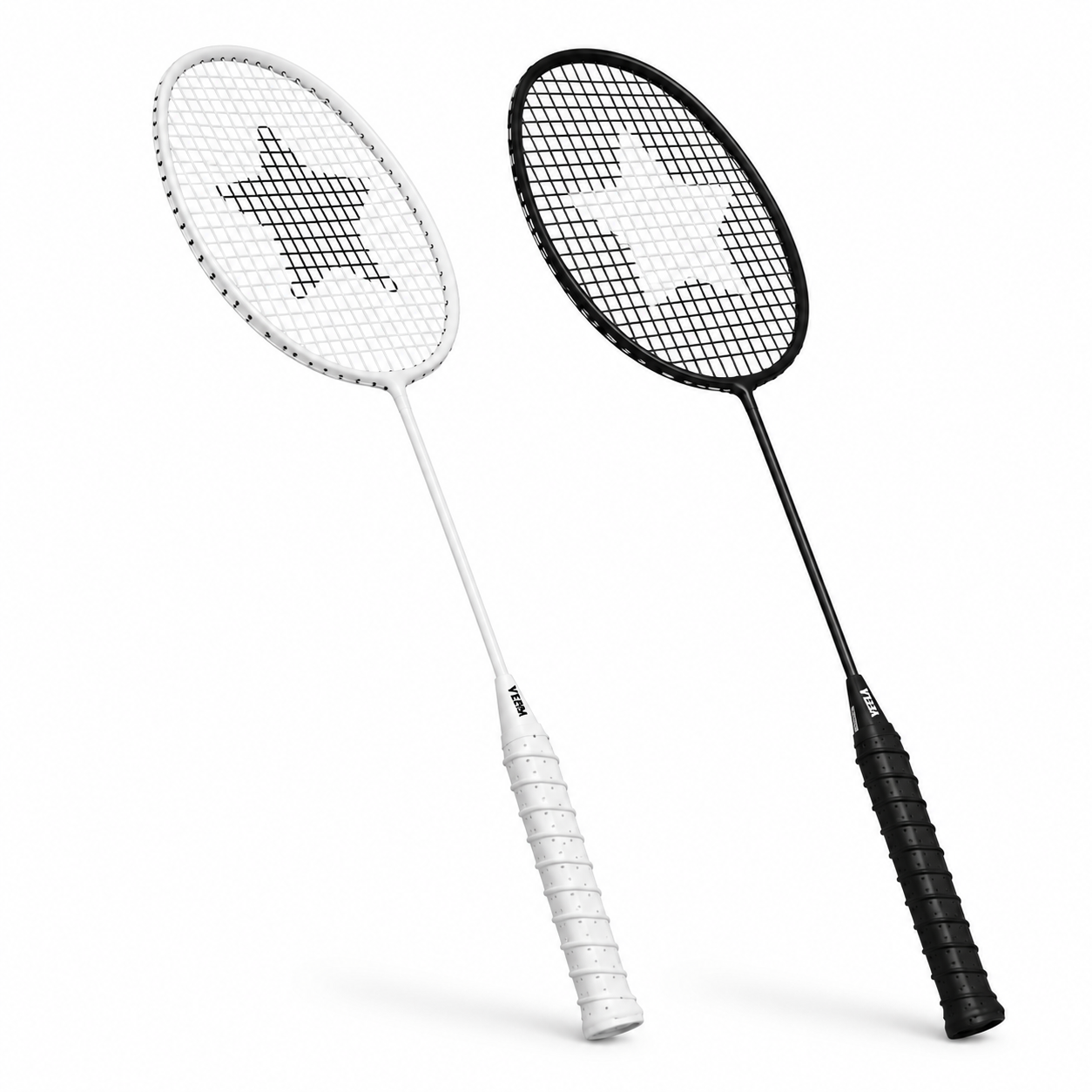Set 2 Raquettes Badminton Aluminium-Carbone avec Sac à Dos – 4U