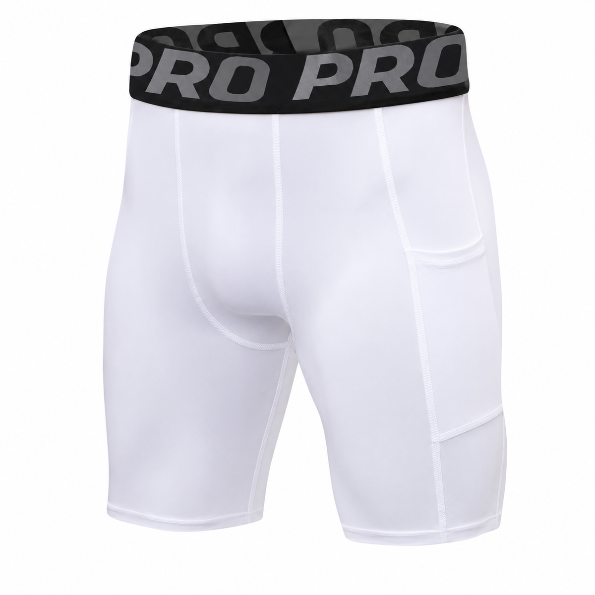 Short de Compression Homme avec Poche – Padel, Tennis & Fitness