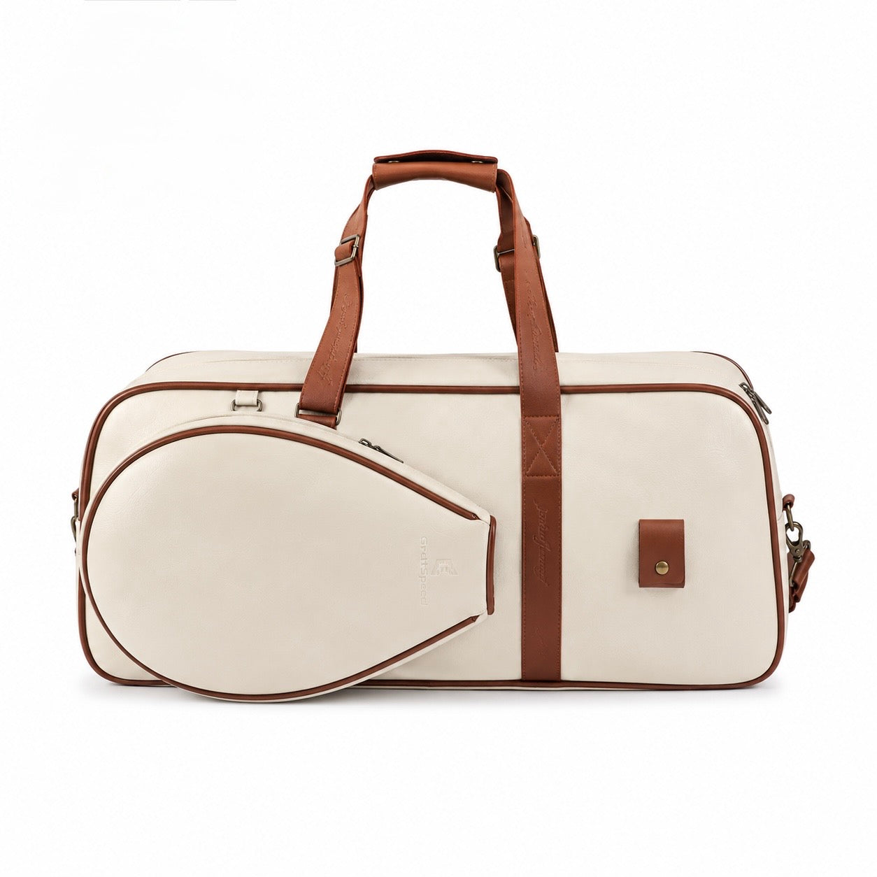 Sac de Tennis Cuir Vintage Multifonctionnel – Porte-Raquette Détachable