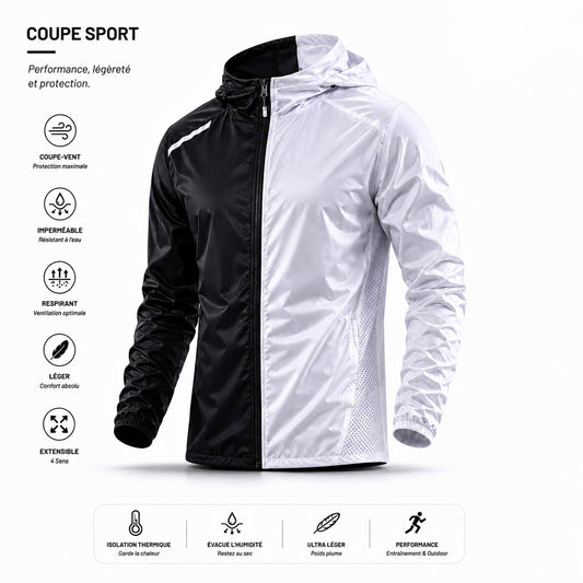 Veste Imperméable Padel Homme – UPF50+, Compactable & Coupe-Vent