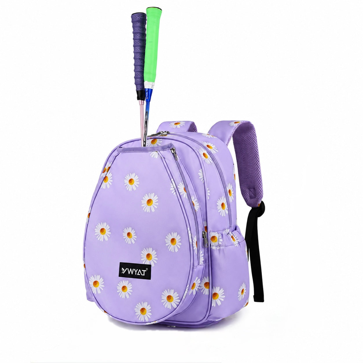 Sac à Dos Tennis Badminton Padel Motif Fleurs – Grande Capacité