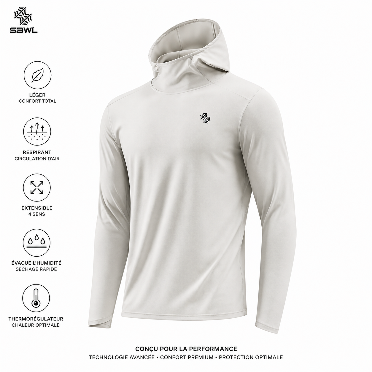 Sweat Sport Respirant | Manches Longues | Unisexe H/F