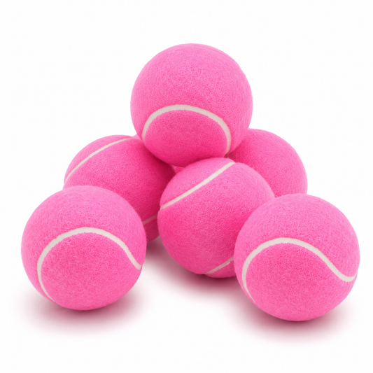 Balle de Tennis Rose ( Pack de 6) – Auto-Entraînement & Durabilité