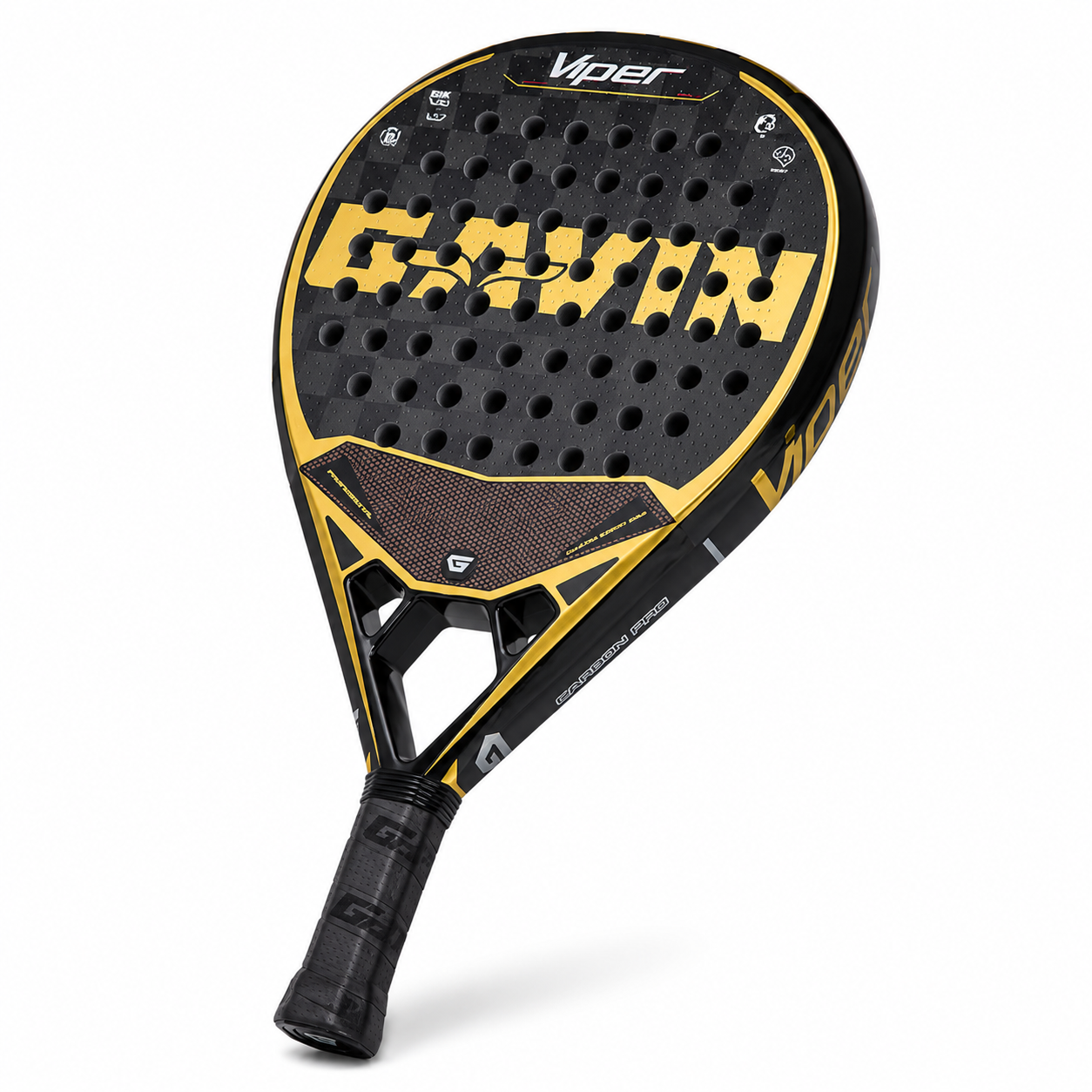 Raquette de Padel Carbone 18K Forme Diamant – Offensive, Spin & Puissance