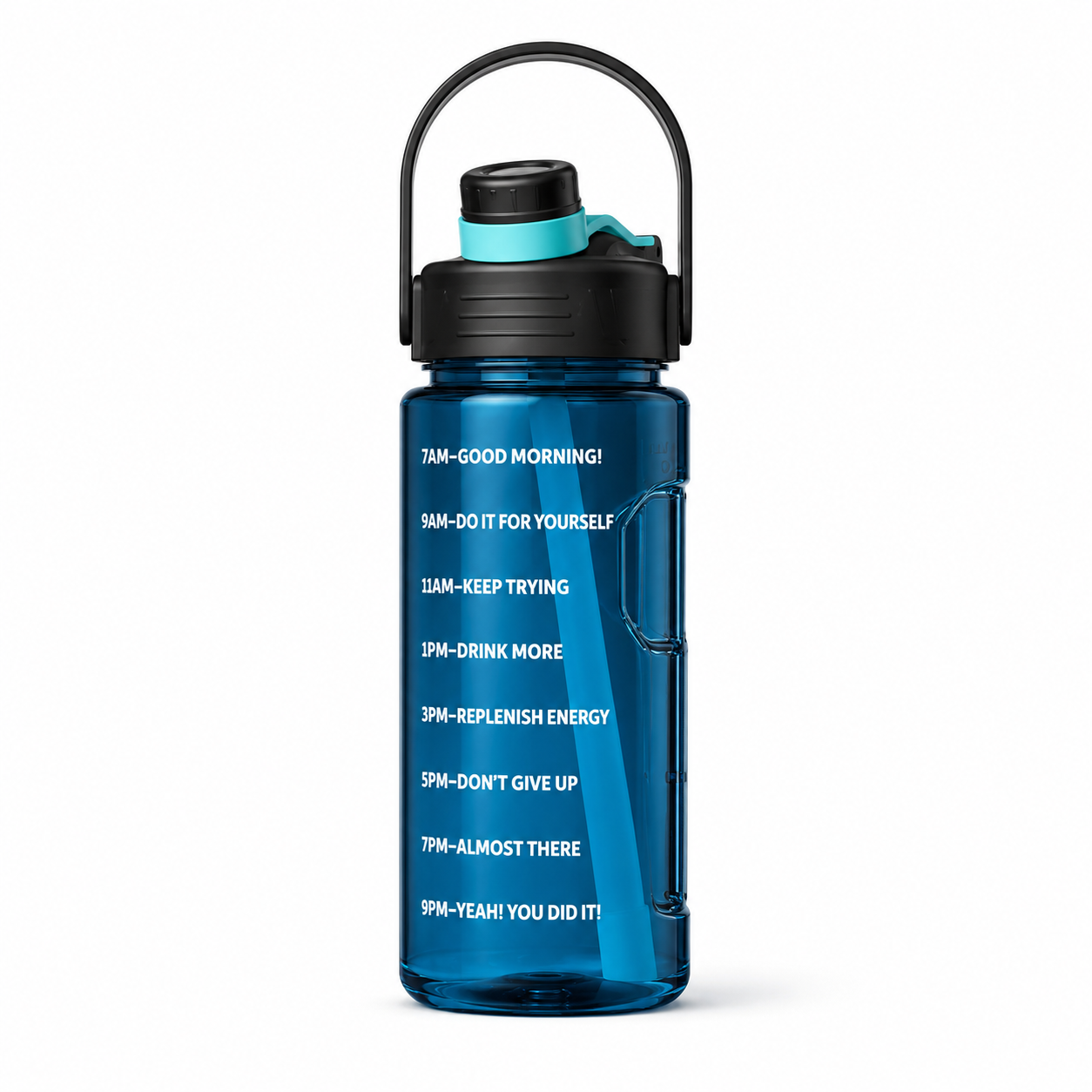 Gourde Sport Motivante 1,5L/2L/3L avec Paille | Sans BPA
