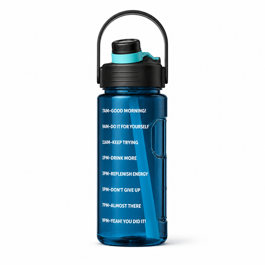Gourde Sport Motivante 1,5L/2L/3L avec Paille | Sans BPA