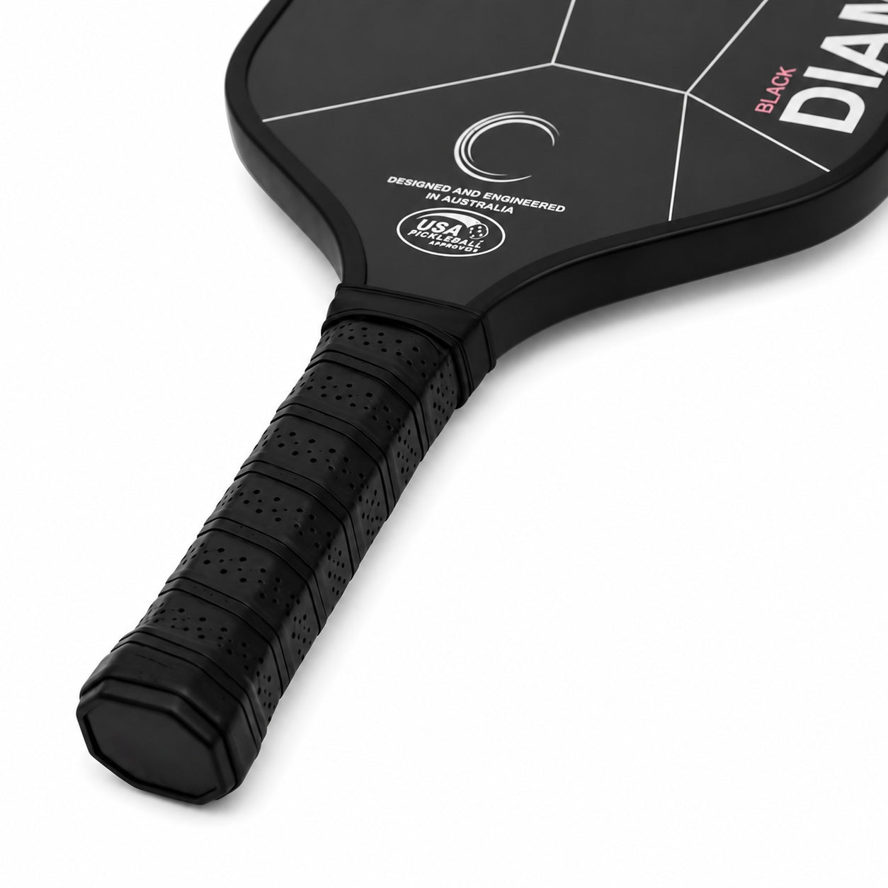 Raquette de Pickleball Fibre de Carbone T700 — Surface Noire Mate, 16mm, 220g, Spin Optimisé