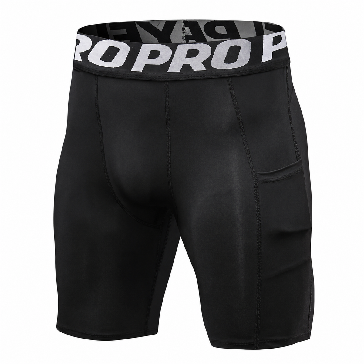 Short de Compression Homme avec Poche – Padel, Tennis & Fitness