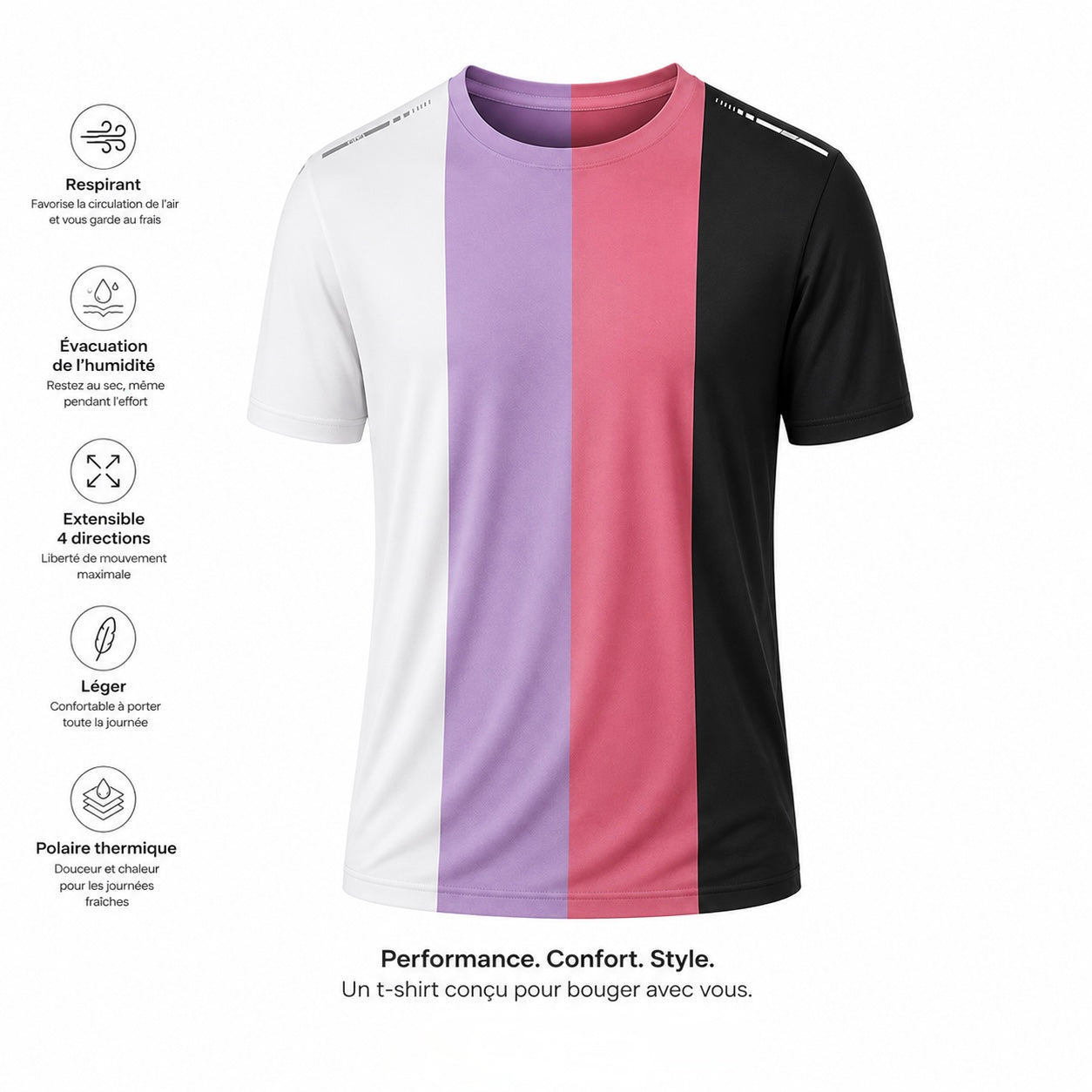 T-Shirt Padel Femme – Respirant & Séchage Rapide | Manches Courtes