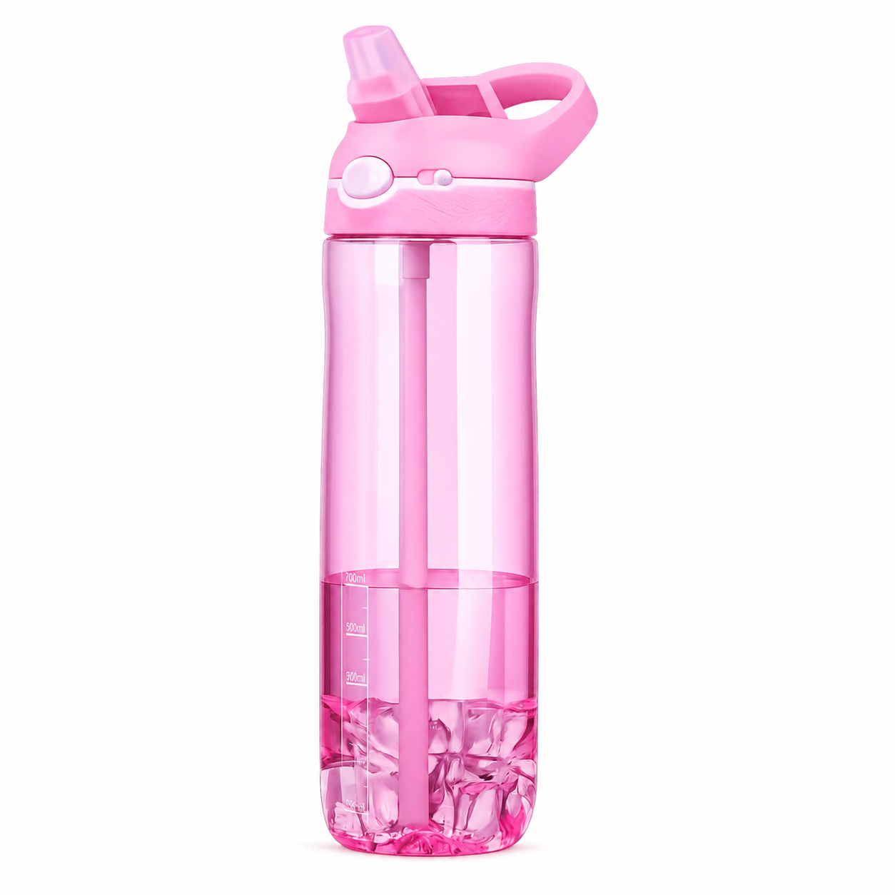 Gourde Padel Tritan 750ml avec Paille Rose | Sans BPA