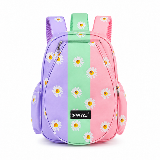 Sac à Dos Tennis Badminton Padel Motif Fleurs – Grande Capacité