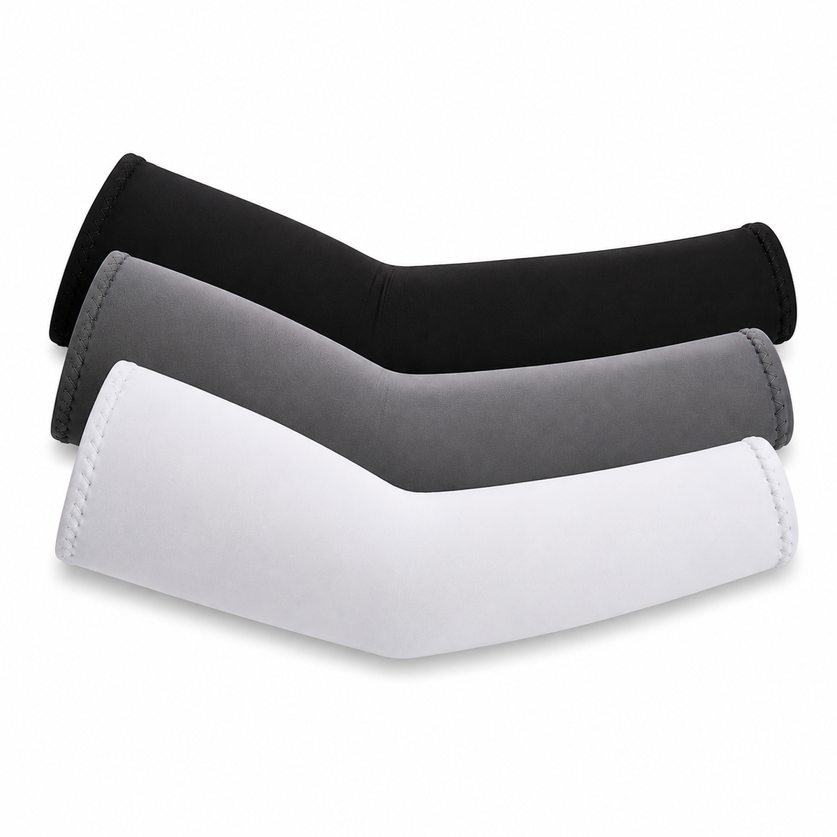 Manchettes anti-UV rafraîchissantes pour padel et tennis, coloris noir, gris et blanc