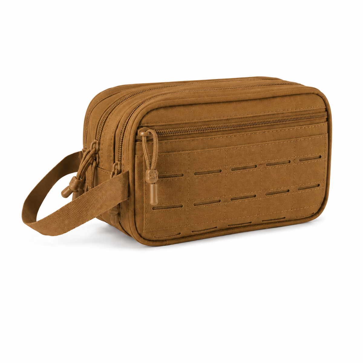 Trousse vestiaire padel tactique marron sable - vue en angle