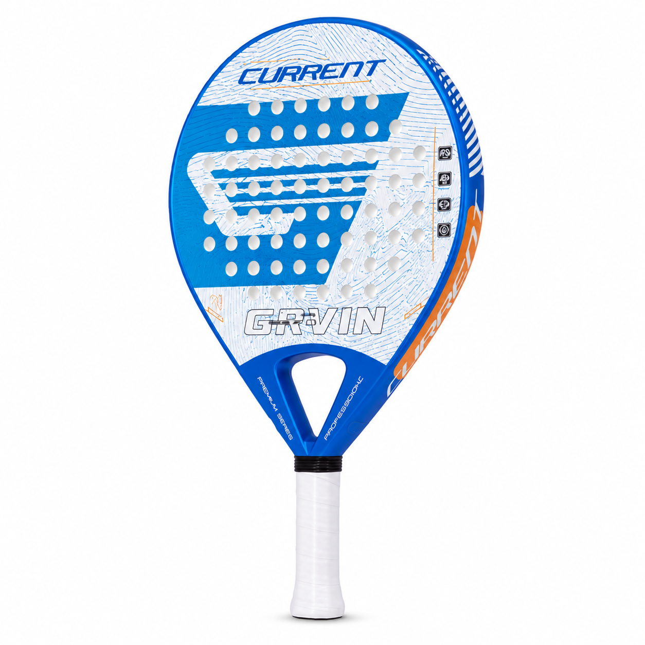 Raquette Padel Carbone Forme Larme – EVA Souple, Finition Rugueuse Spin, 360g