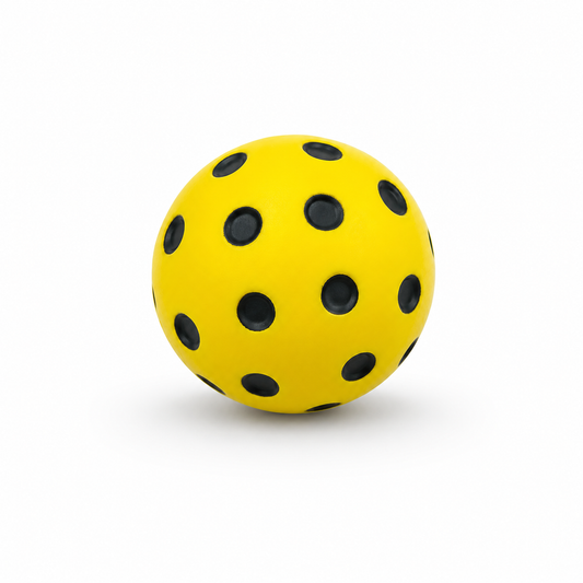 Balle de Pickleball en Mousse PU Silencieuse — Indoor & Outdoor, Entraînement, 7,4cm, 30g