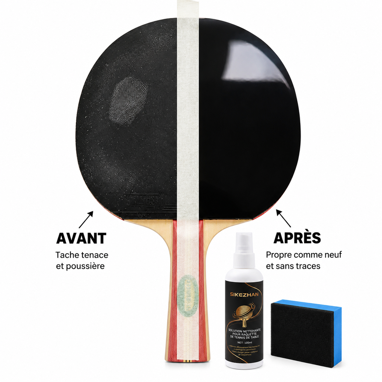 Spray Nettoyant Raquette Tennis de Table – Formule Sans Lavage