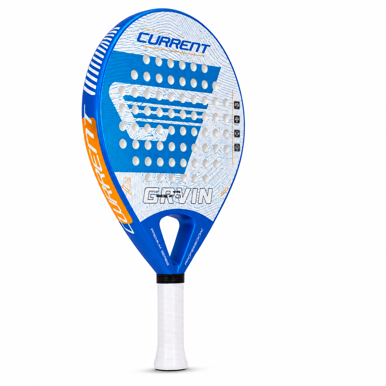 Raquette Padel Carbone Forme Larme – EVA Souple, Finition Rugueuse Spin, 360g
