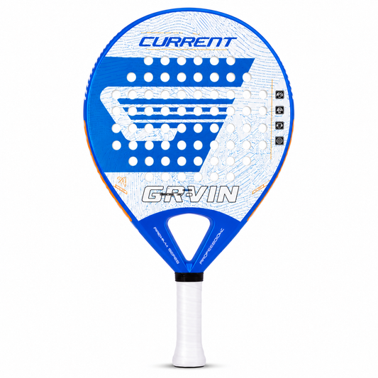Raquette Padel Carbone Forme Larme – EVA Souple, Finition Rugueuse Spin, 360g