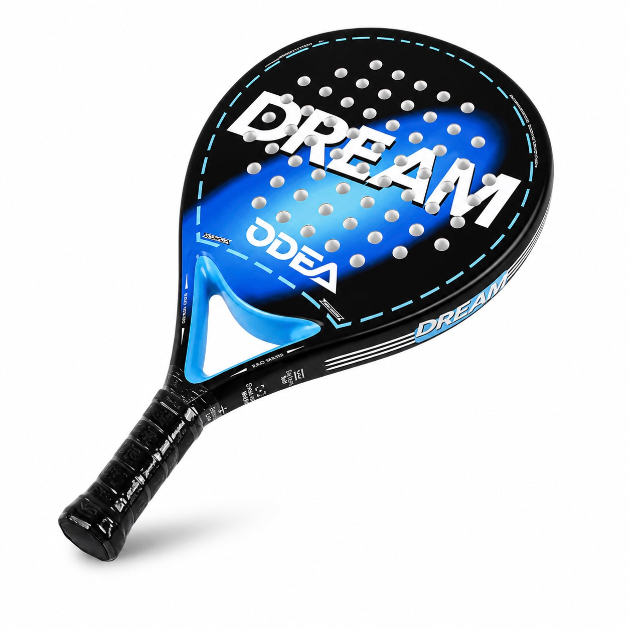 Raquette Padel Fibre de Verre Forme Ronde – 34mm, Balance Neutre, Débutant & Intermédiaire