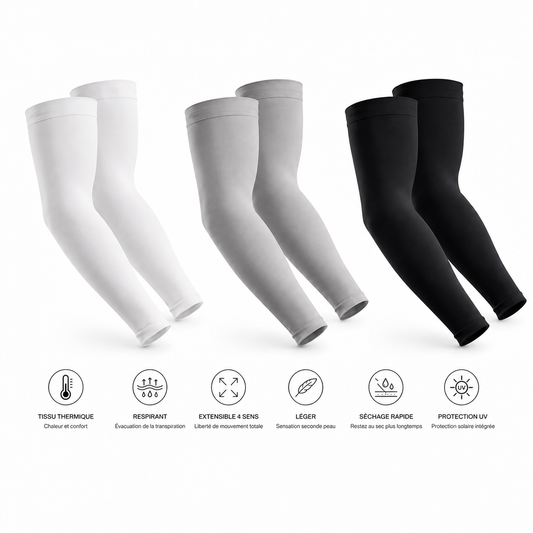 Manchons de Bras Rafraîchissants x3 - Protection Solaire Sport